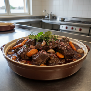 Paleron de bœuf braisé - Recette restauration collective