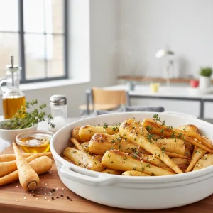 Panais rôtis au miel et thym - Recette restauration collective