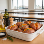 Patates douces au four en robe des champs - Recette restauration collective