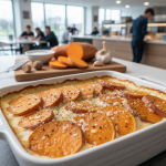 Patates douces façon gratin dauphinois - Recette restauration collective