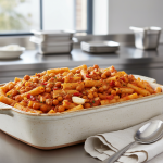 Pâtes à la sauce tomate et aux pois chiches épicés - Recette restauration collective