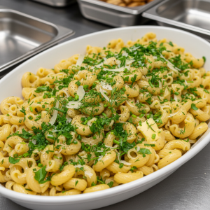 Pâtes au beurre et herbes - Recette restauration collective