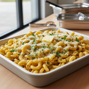 Pâtes au beurre et herbes - Recette restauration collective