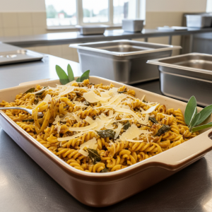 Pâtes au beurre noisette - Recette restauration collective