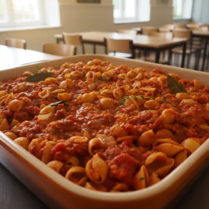 Pâtes aux lentilles corail et sauce tomate - Recette restauration collective