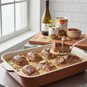 Paupiettes de veau aux champignons - Recette restauration collective