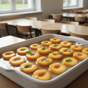 Pêches au sirop - Recette restauration collective