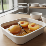 Pêches pochées au sirop - Recette restauration collective