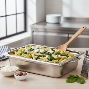 Penne aux épinards et ricotta - Recette restauration collective