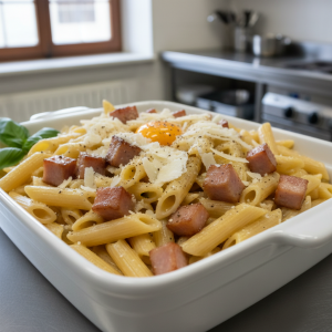 Penne carbonara - Recette restauration collective