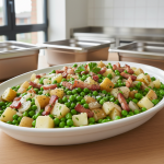 Petits pois à la bretonne aux lardons - Recette restauration collective
