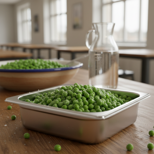 Petits pois blanchis nature - Recette restauration collective