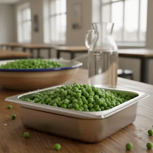 Petits pois blanchis nature - Recette restauration collective