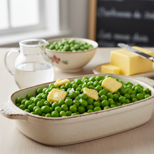 Petits pois étuvés au beurre - Recette restauration collective
