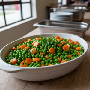 Petits pois-carottes au beurre persillé - Recette restauration collective