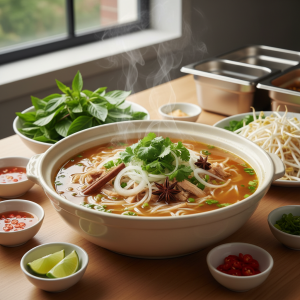 Phở gà - Recette restauration collective