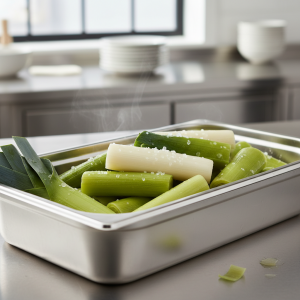 Poireaux blanchis nature - Recette restauration collective