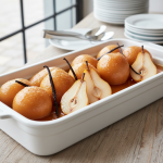 Poires pochées au sirop - Recette restauration collective