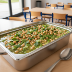 Pois chiches aux fèves et petits pois - Recette restauration collective