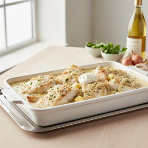 Poisson sauce vin blanc - Recette restauration collective