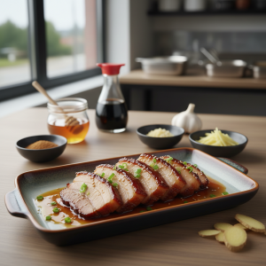 Poitrine de porc laquée - Recette restauration collective