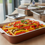 Poivrons sautés à l'ail - Recette restauration collective