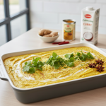 Polenta crémeuse au lait de coco et curry - Recette restauration collective