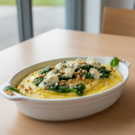 Polenta crémeuse aux épinards et gorgonzola - Recette restauration collective