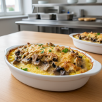 Polenta gratinée aux champignons - Recette restauration collective