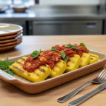 Polenta grillée à la tomate et basilic - Recette restauration collective