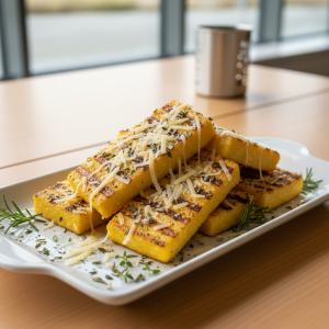 Polenta grillée au parmesan et herbes - Recette restauration collective