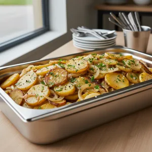 Pommes de terre sautées à la lyonnaise - Recette restauration collective