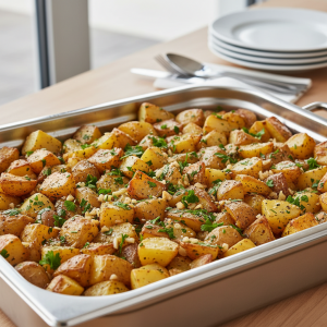 Pommes de terre sautées à l'ail - Recette restauration collective