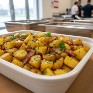 Pommes de terre sautées au lard - Recette restauration collective
