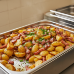 Pommes de terre sautées au lard - Recette restauration collective