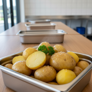 Pommes de terre vapeur nature - Recette restauration collective