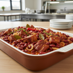 Porc boucané aux haricots rouges - Recette restauration collective