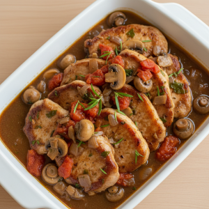 Porc sauce chasseur - Recette restauration collective