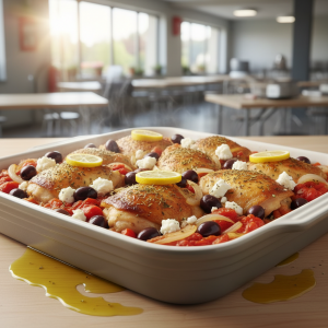 Poulet à la grecque - Recette restauration collective