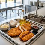 Poulet katsu (pané japonais) - Recette restauration collective