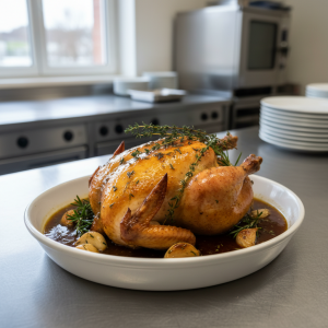 Poulet rôti au thym - Recette restauration collective