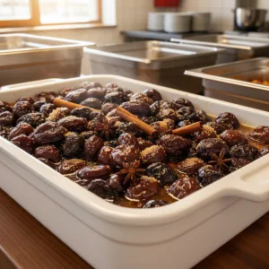 Prunes pochées - Recette restauration collective