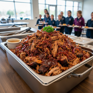 Pulled pork (porc effiloché) - Recette restauration collective