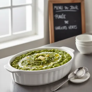 Purée de haricots verts - Recette restauration collective