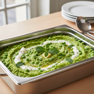 Purée de petits pois à la menthe - Recette restauration collective
