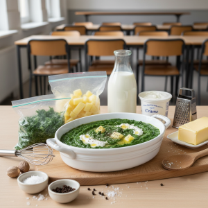 Purée d'épinards - Recette restauration collective