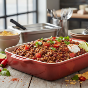 Quinoa chili sin carne - Recette restauration collective