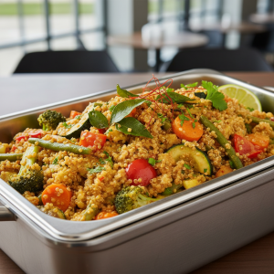 Quinoa curry légumes - Recette restauration collective