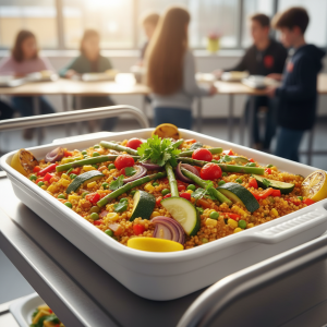 Quinoa paella végétarienne - Recette restauration collective