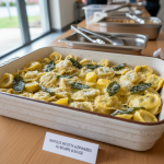 Raviolis ricotta et épinards au beurre et sauge - Recette restauration collective